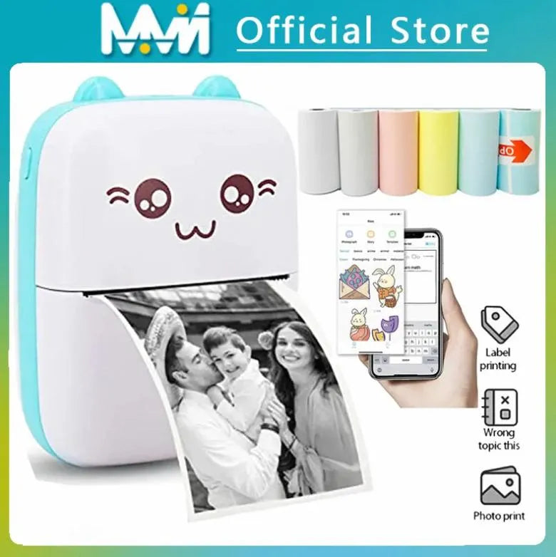 Mini Printer - Mini Printer For Mobile - Mini Printer Machine Mini Printer For Laptop - Mini Printer Mobile Photo Printer