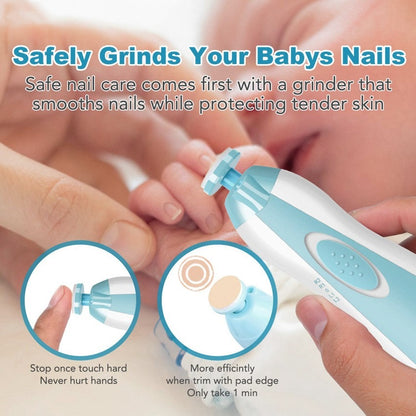 Premium 6-in-1 Electric Baby Nail Trimmer Set – Safe Infant Nail Filer, Clipper Alternative Kit with Storage Case