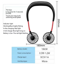 Rechargeable Portable Hanging Neck Fan 360 Degree Rotation