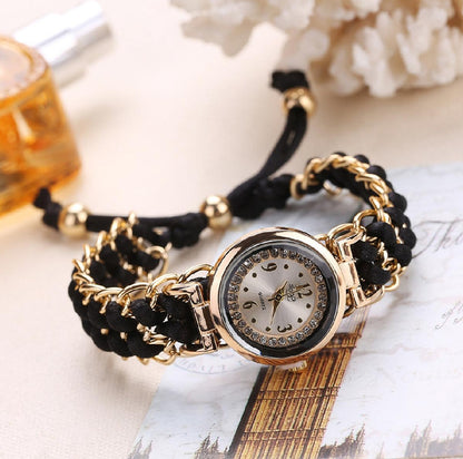 Analog watch for girls Hand made braided Bracelet Watch