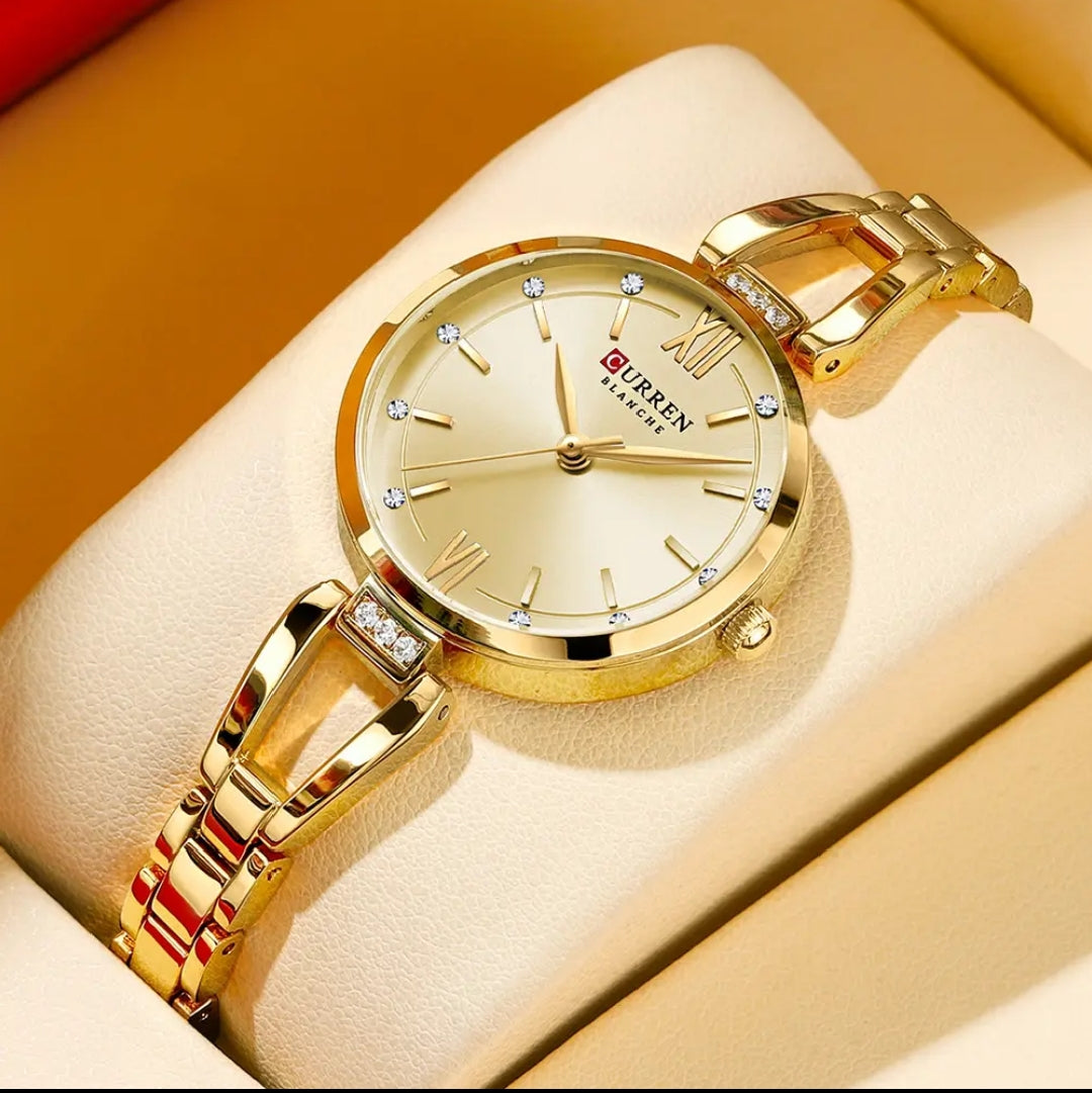 Luxury Brand Women Watches Elegant Fashion Gold Stainless steel Water proof Original