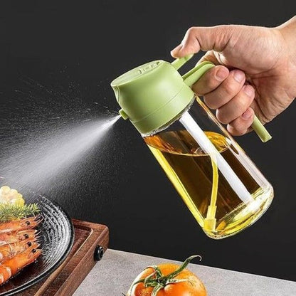 2-in-1 Oil Spray Bottle | Adjustable Mist & Dispenser |