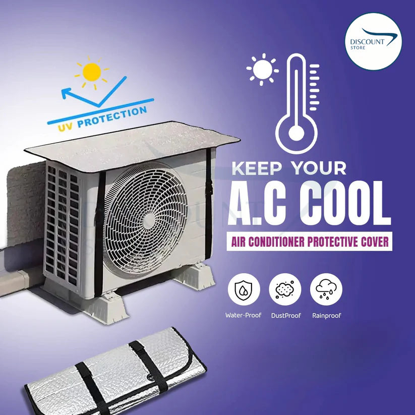 AC Outdoor Unit Protector Aluminium Cover With Straps