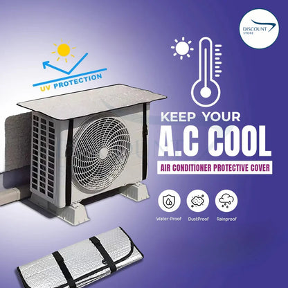 AC Outdoor Unit Protector Aluminium Cover With Straps