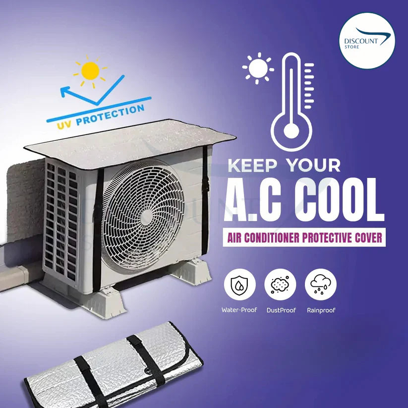AC Outdoor Unit Protector Aluminium Cover With Straps