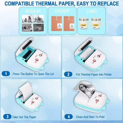 Mini Printer - Mini Printer For Mobile - Mini Printer Machine Mini Printer For Laptop - Mini Printer Mobile Photo Printer