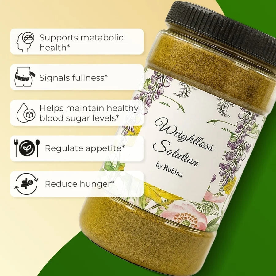 Dr. Rubina Weight Loss Solution – Herbal Slimming, Digestion and Energy Support Formula - Feel lighter (1 month Plan)