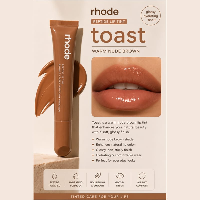 Rhode Peptide Lip Tint (Pack of 8 Pcs) – Complete Multi-Shade Bundle for Everyday Natural & Glossy Look