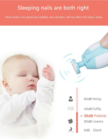 Premium 6-in-1 Electric Baby Nail Trimmer Set – Safe Infant Nail Filer, Clipper Alternative Kit with Storage Case
