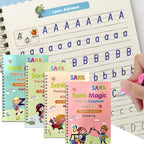 Sank Magic Practice Book Set 4 Books with Pen & 10 Refills Kids Handwriting Learning Kit