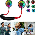 Rechargeable Portable Hanging Neck Fan 360 Degree Rotation